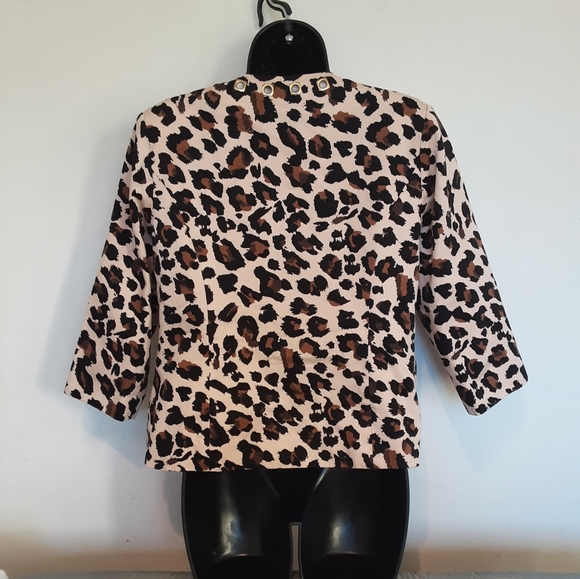David Brooks Animal Print Cropped Jacket VTG - Picture 3 of 4